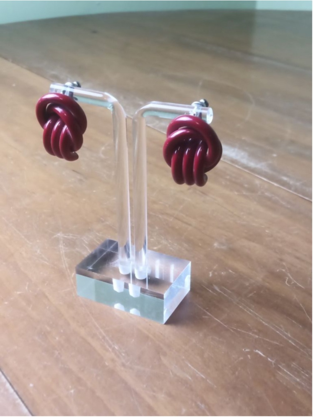 Women's Unbranded Red Knot Earrings One Size